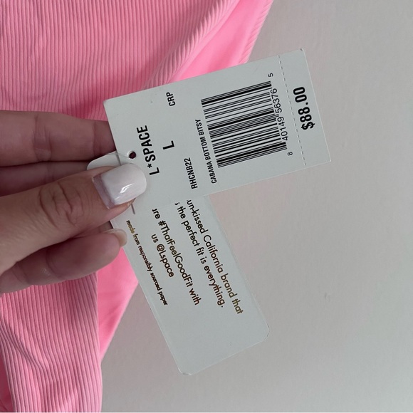 L*Space Pink Bathing Suit Bottom BNWT - Picture 3 of 5